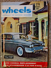 Wheels 1961 Jan Falcon XK Fairlane Studebaker Lark Holden FB Tatra Citroen ID19 