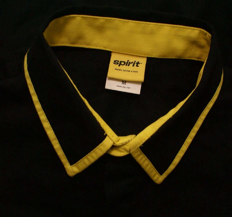 Spirit Airlines Employee Uniform Shirt Button Front, Long Sleeve, Mens Medium - Image 3 of 3