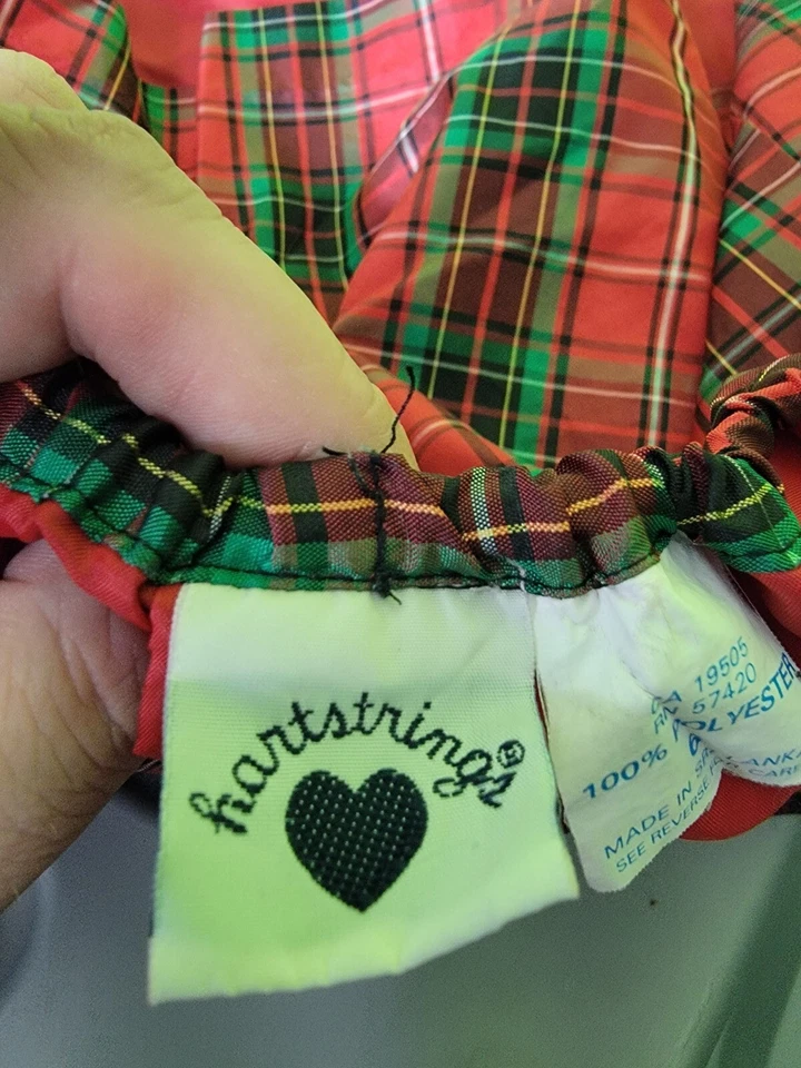 Hartstrings Red Plaid Skirt 100% Polyester Vtg Size 6 - Image 4 of 4