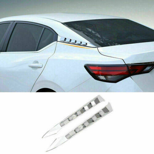 Chrome Rear Window Louvers for 2020-2023 Nissan Sentra Sylphy Trims