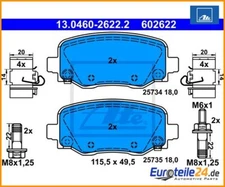 Brake pad set, disc brake ATE 13.0460-2622.2 for Jeep