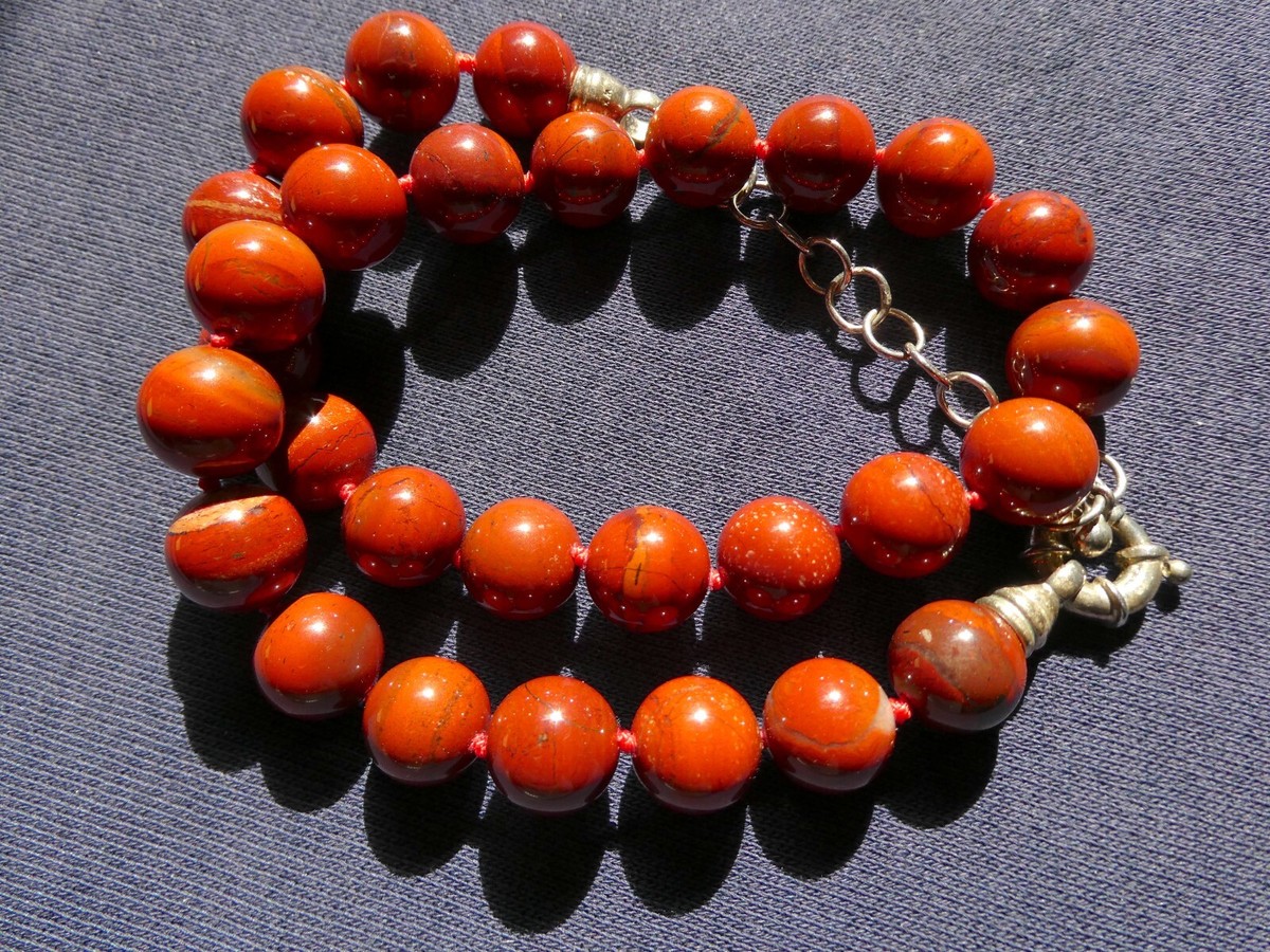 SEV ネックレス レッド WK Whitney Kelly Sterling Silver Hand Knotted Red Jasper Bead