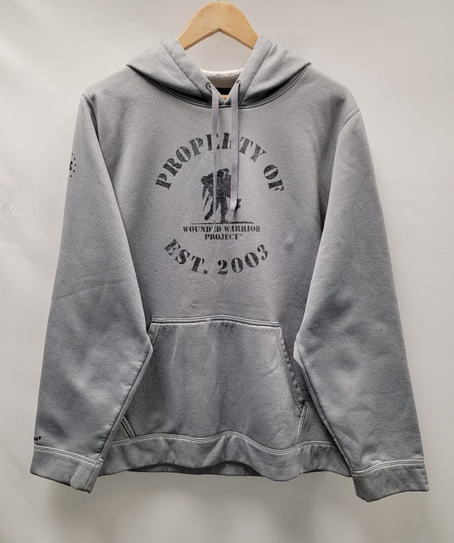 Under Armour Hoodie Pullover Gray Wounded Warrior Project Freedom Men's L STORM