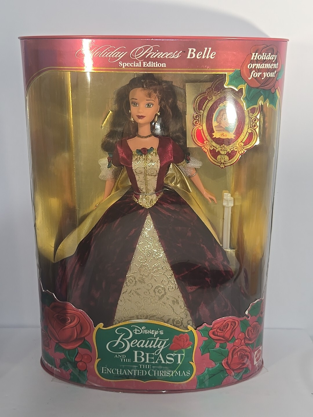 Vintage 1997 Holiday Princess Belle Disney Enchanted Christmas Mattel 16710