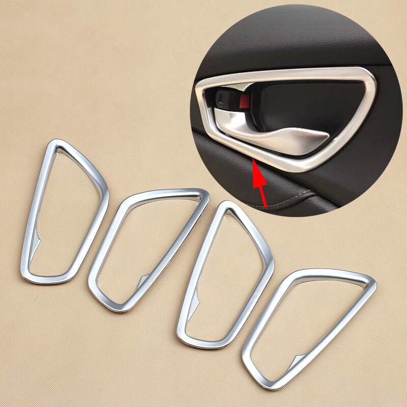 Interior Door Handle Bowl Cover Chrome Trim 4pcs For Honda Civic 10th 2016-2021