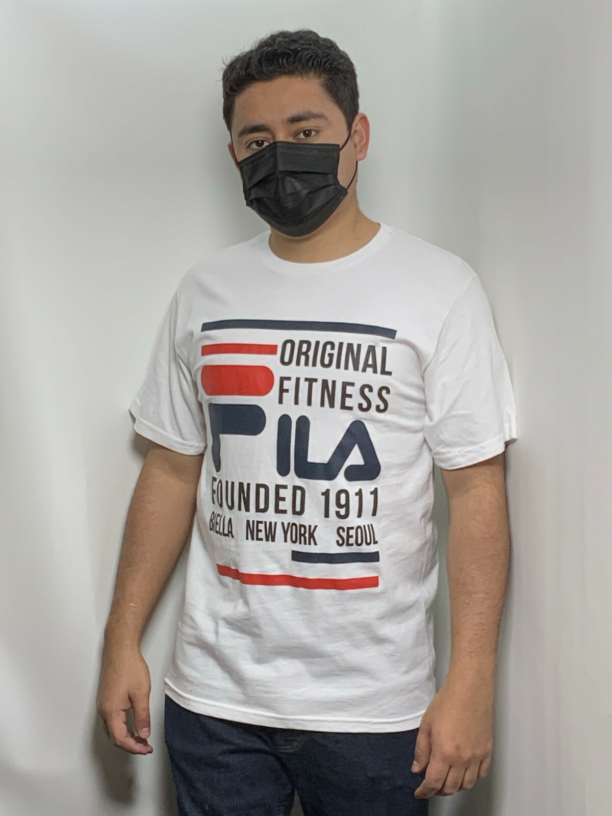 T shirt uomo Fila bianca manica corta