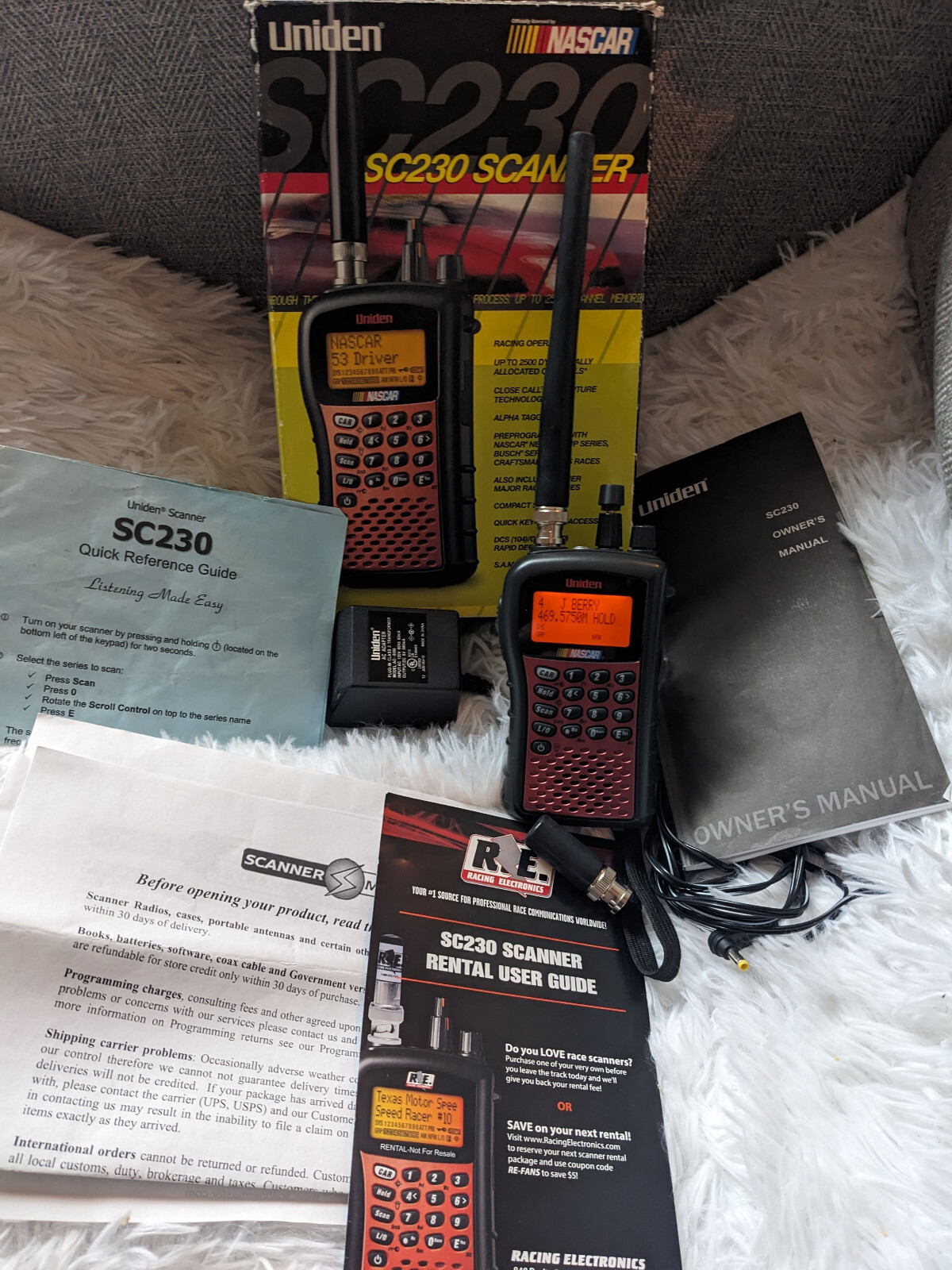 Uniden SC230 Racing Scanner Programmed NASCAR INDYCAR SRX DIRT IMSA