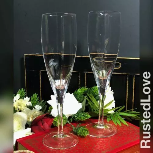 Mikasa Panche Clear Fluted Champagne SQUARE bowl Wedding party