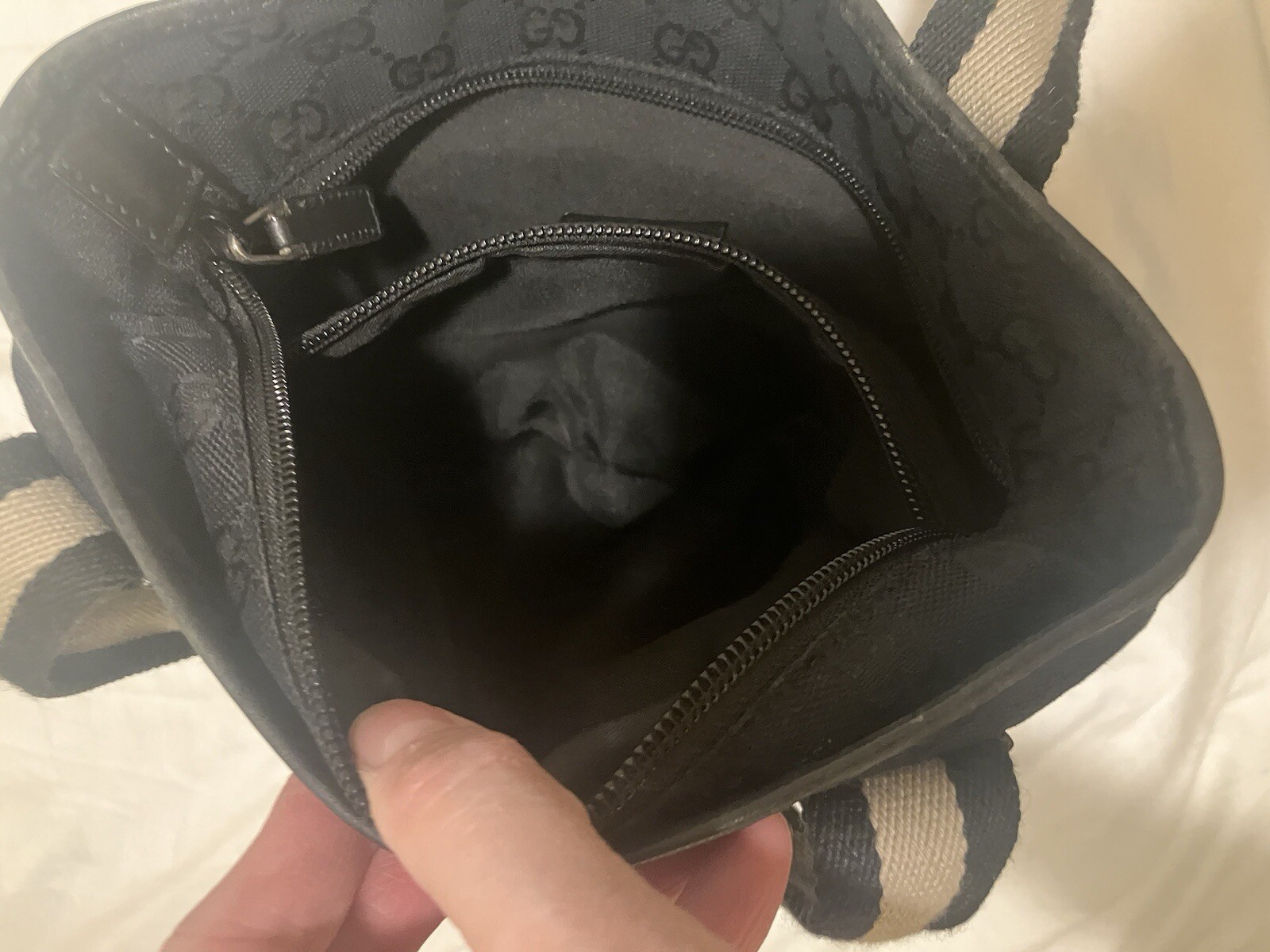 Authentic Gucci Black Monogram mini Shoulder Tote. - image 8