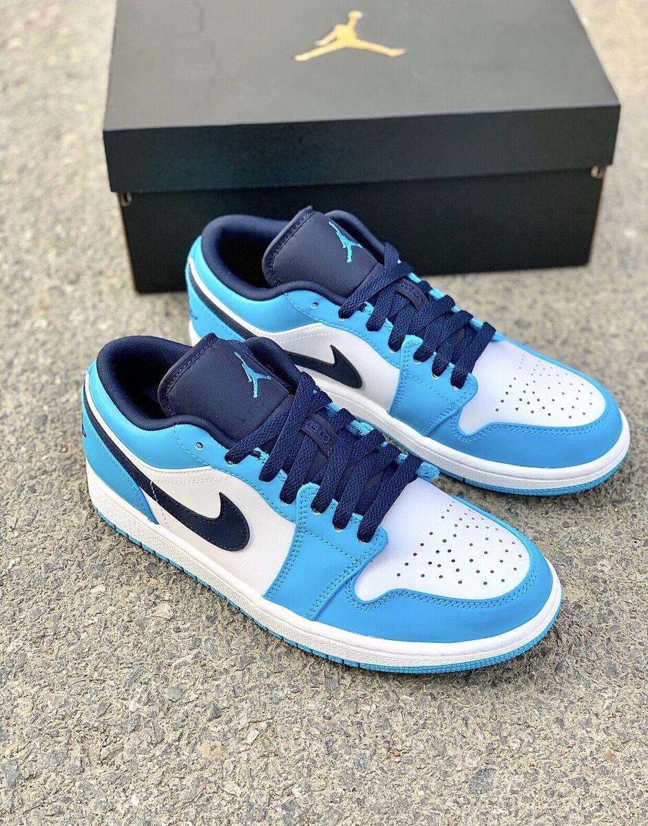 Nike Air Jordan 1 Low UNC 2021 Powder Blue White Size 9.5 Nike Air Jordan 1 Low UNC 2021 Powder Blue White Size 9.5