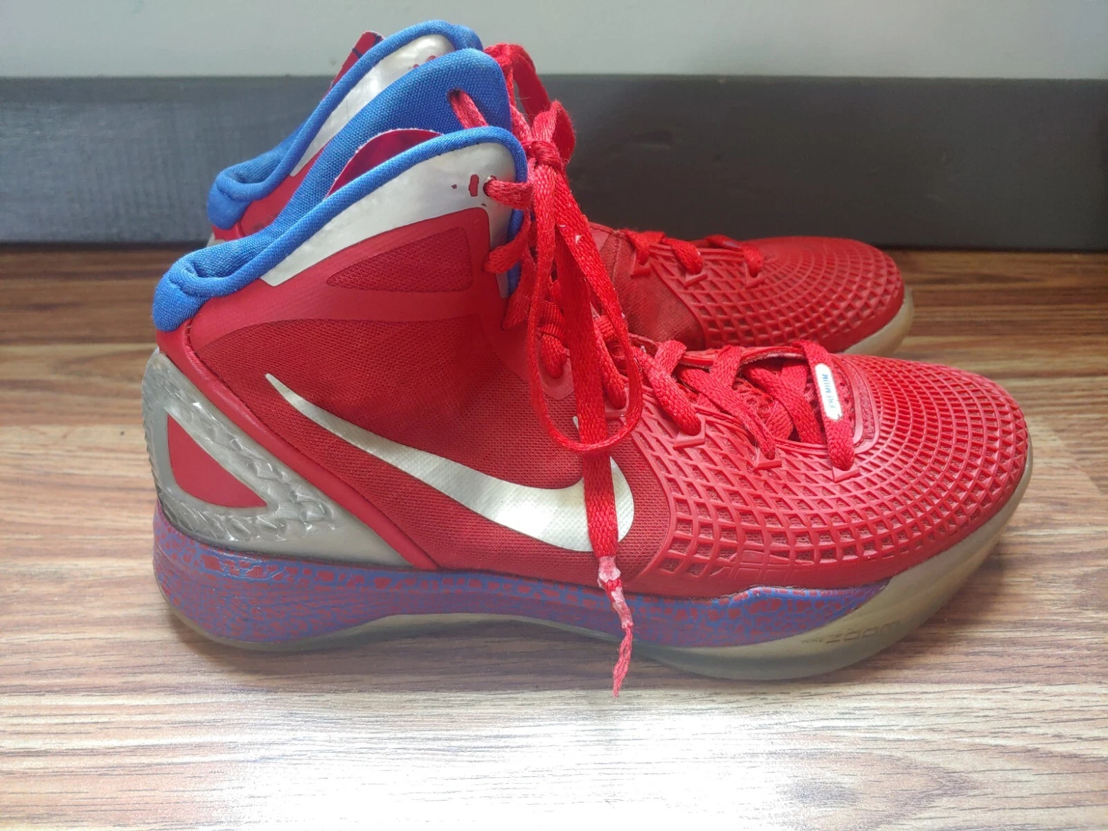 Baskets Nike Zoom Hyperdunk Supreme Blake Griffin pour hommes taille 8 rouge bleu
