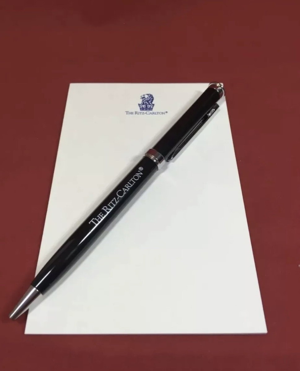 X's The RITZ CARLTON Black Ball Point Twist Metal Pen Notepads