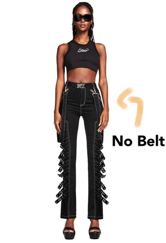 I AM GIA Sceptrum Buckle Bandage Denim 
