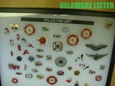 ✅Huge Mixed Lot of 45+ US USA Police Fire EMT VFD Hat/Shirt Pin Pins Collection