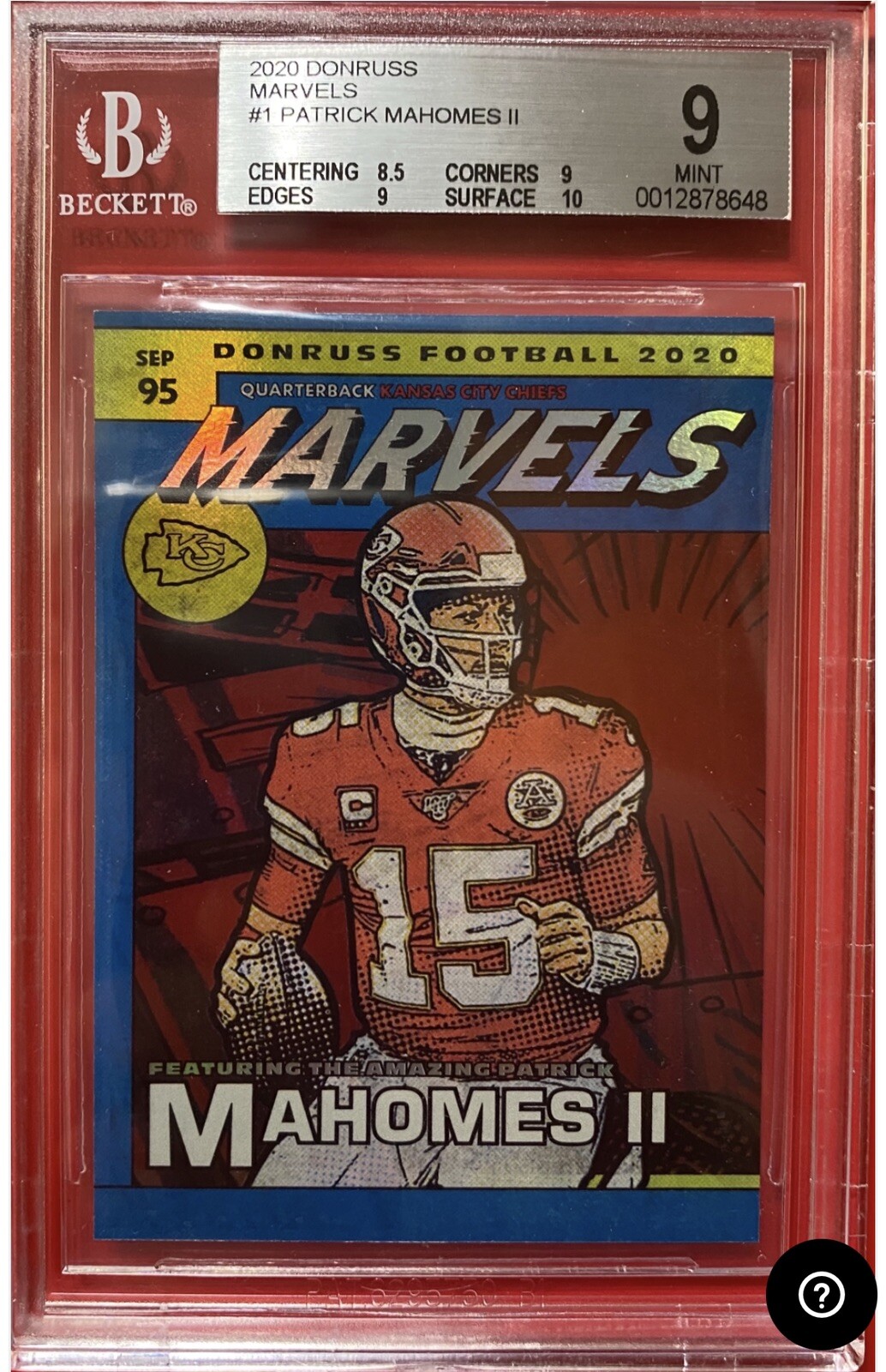 2020 Donruss Patrick Mahomes Marvels SSP