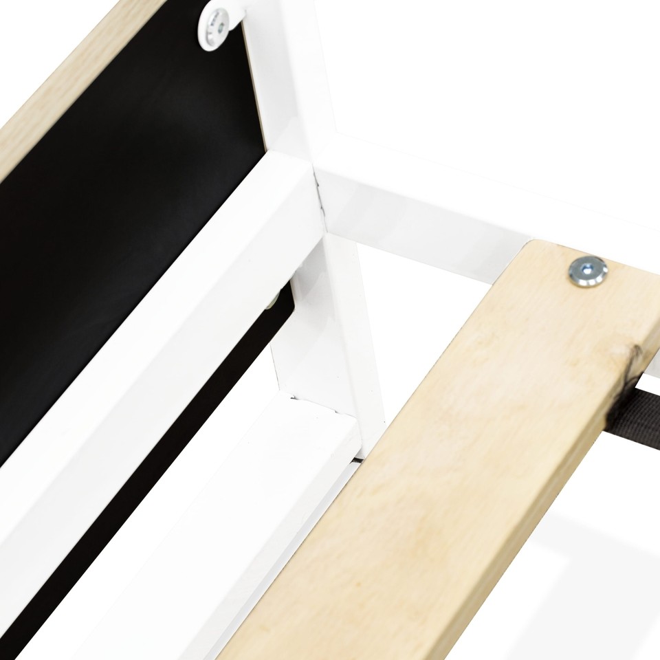 Erie Wood Bed Frame with 4 Wood Legs Lavish Bed in Powder ERFBW02