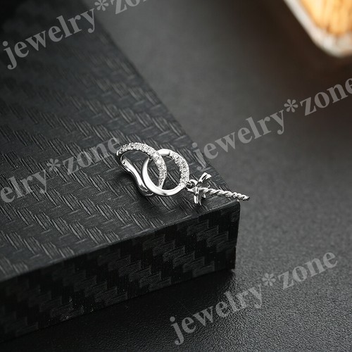 Beautyful Fine Natural Diamond Pendant Solid 18k White Gold Pearl 9mm Semi Mount - Picture 4 of 5