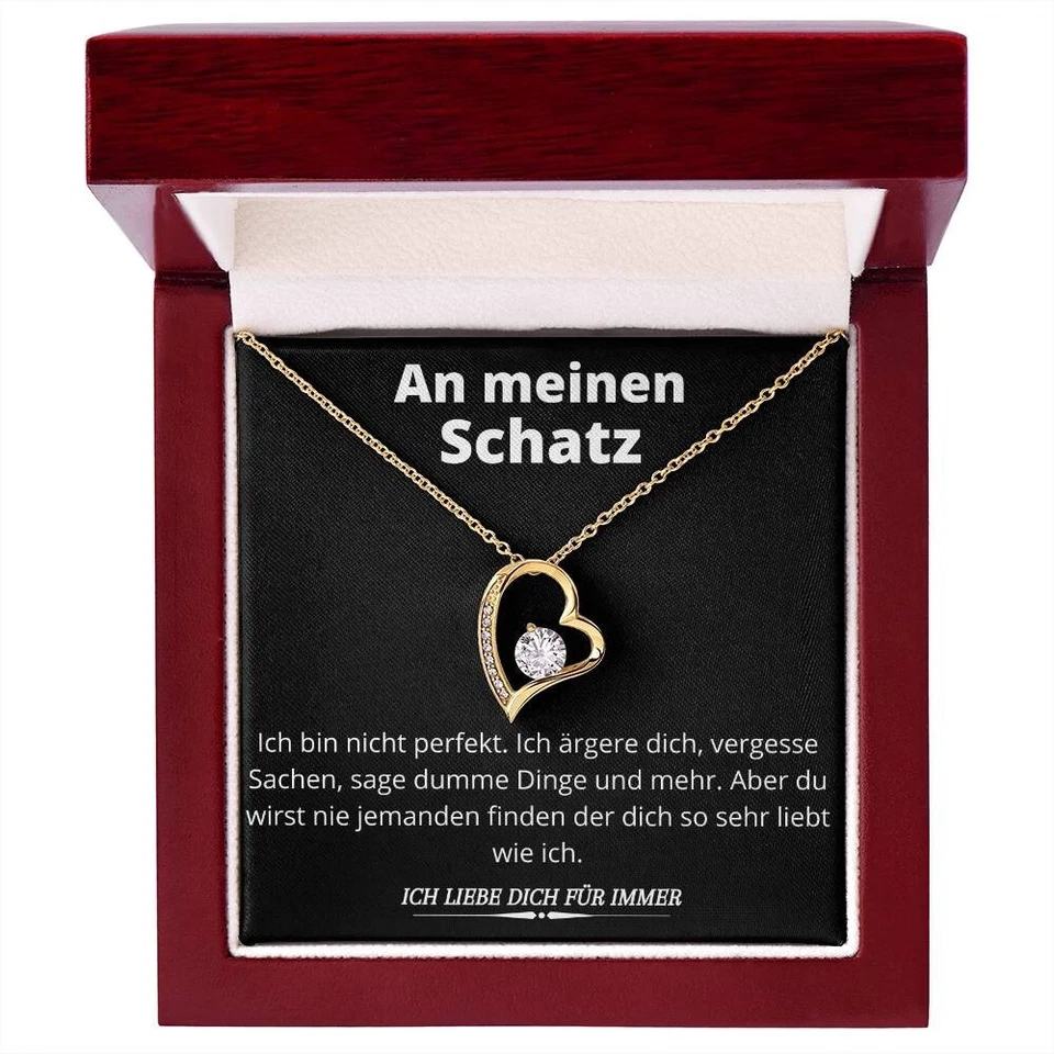 An Meinen Schatz Kette, Jahrestaggeschenk für Frau, Für Freundin, LED Box - Bild 3 von 4
