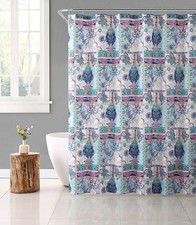 Charlize Bohemian Blue Pink White 13pc Shower Set