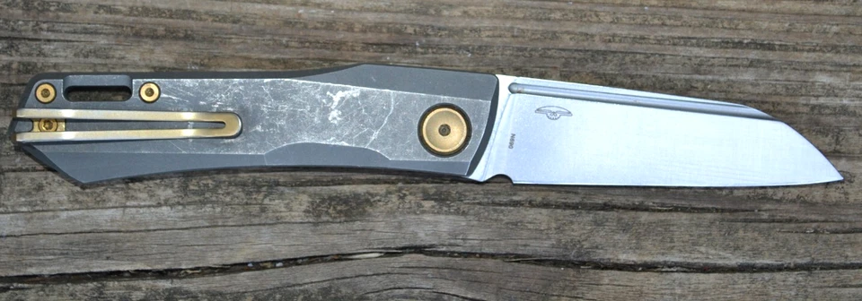 Real Steel Solis Bohler N690 Steel Blade Gray TC4 Titanium Handle Folding Knife - Image 4 of 4