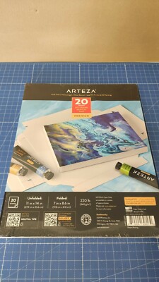 Arteza DIY-Rahmen, Acrylmalblock,17.8 x 21.8 cm, 20 Blatt