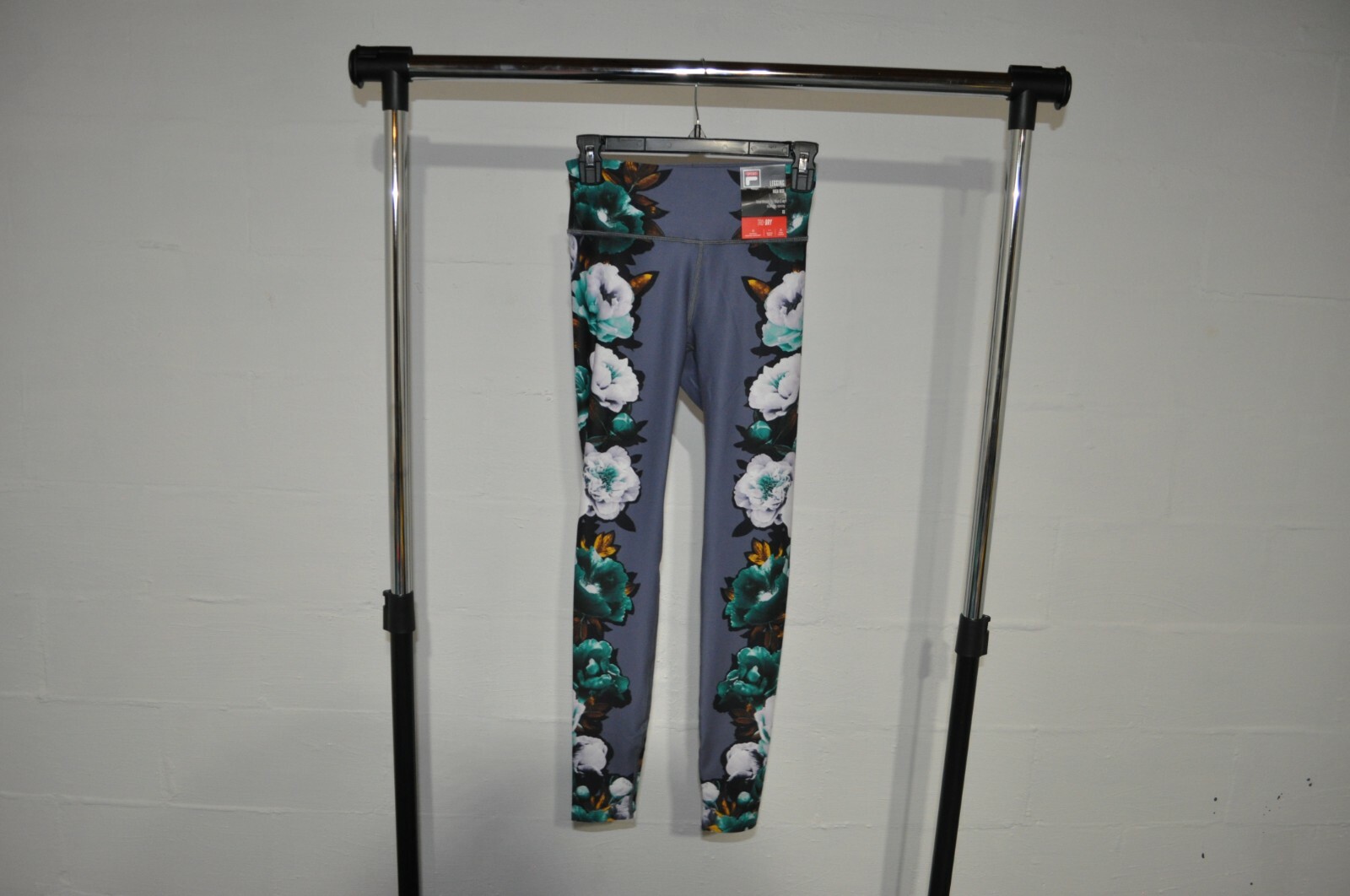 Leggings donna Fila vita alta NUOVI grigio floreale taglia XS