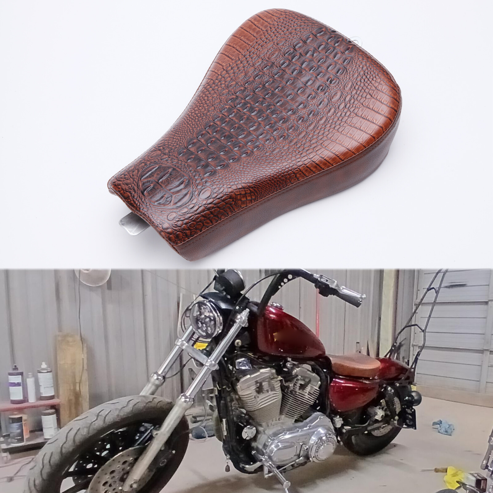 For Harley Davidson Sportster 48 72 XL 1200 883 Iron Motorcycle Driver Solo Seat