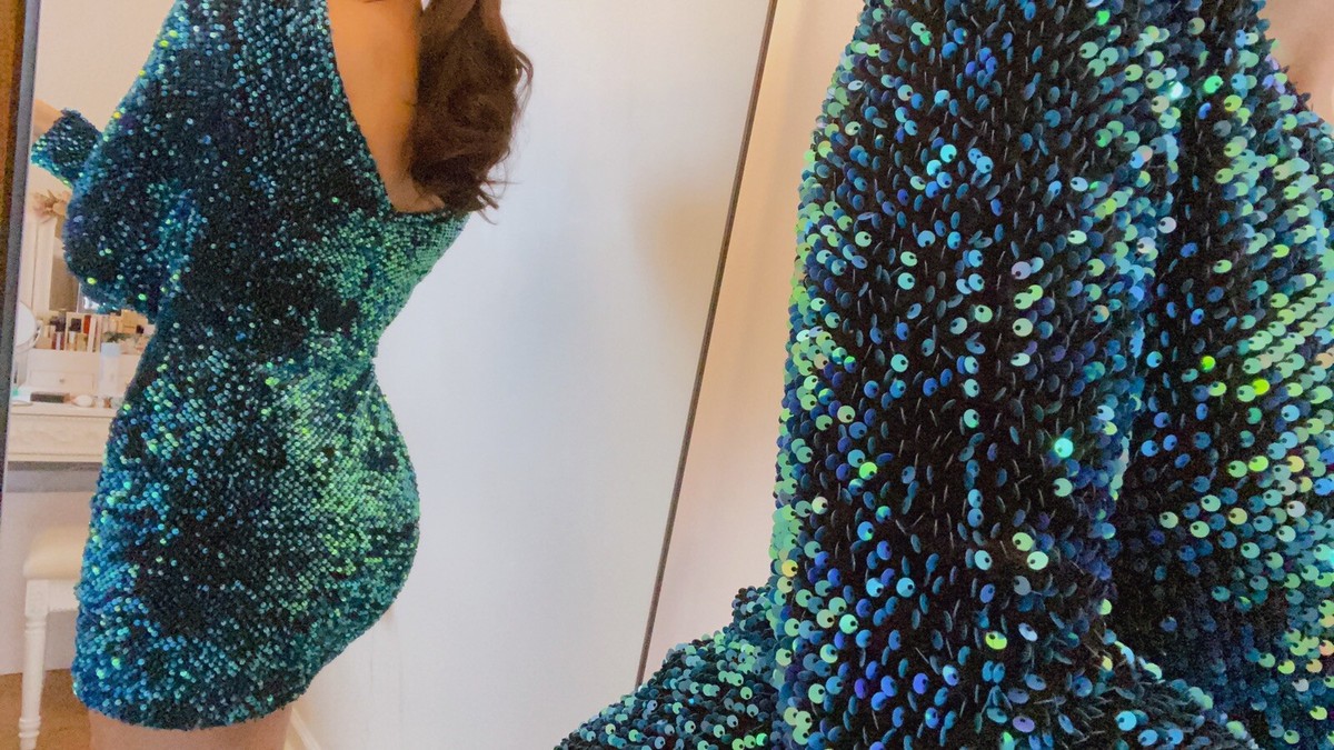 green emerald velvet dress Vestido corto lentejuelas morado | Motel - Mujer | Vestidos