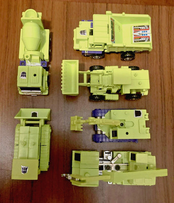 G1 Devastator (all 6 Constructicons) vintage Transformers - complete
