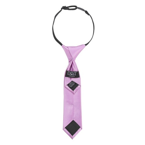 Boys Elastic Tie Satin Solid Plain Wedding Pre-Tied Necktie 0-2/2-7 Yrs by DQT - Picture 65 of 130