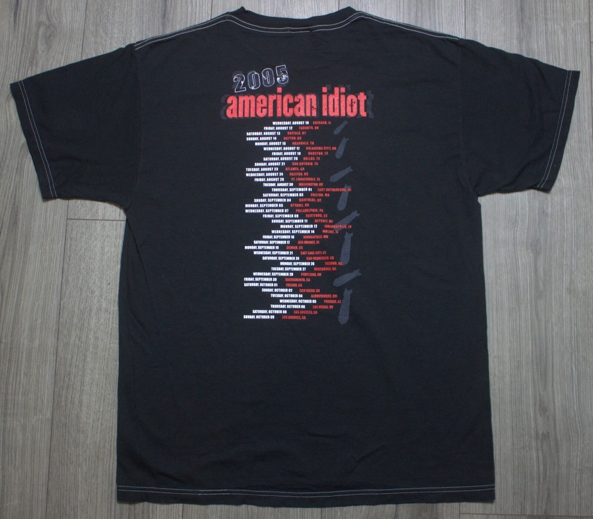 未着用　GREEN DAY ツアーTシャツ　2005 NEW Vintage SZ AM 2005 Green Day American Idiot Tour Concert