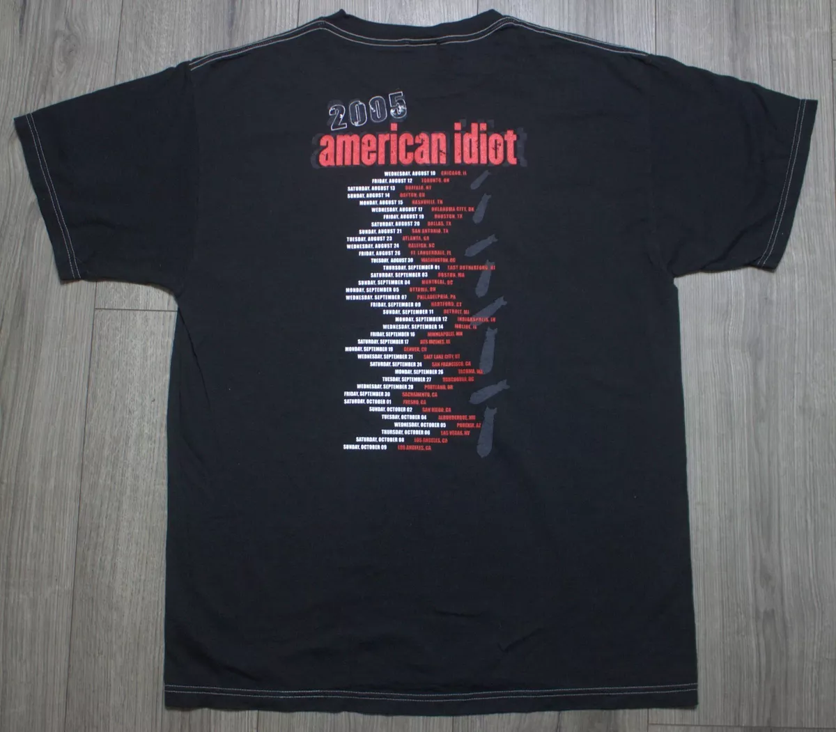 NEW Vintage SZ AM 2005 Green Day American Idiot Tour Concert Band
