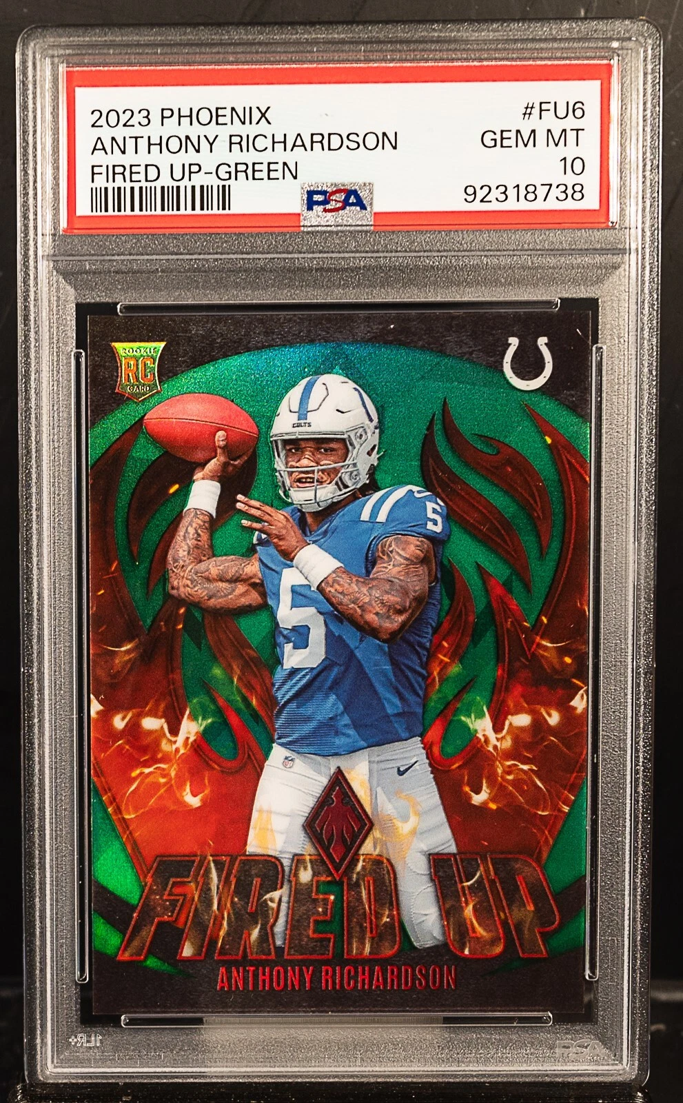 Anthony Richardson Panini Phoenix Fired Up #FU6 Green