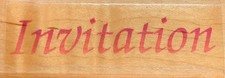Stamp City Wood Mounted Rubber Stamp - "Invitation"