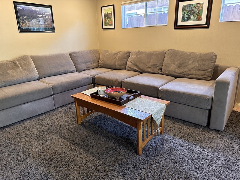lovesac sactional couch 6 Bases 7 Sides 6 Pillows, Feet, Clamps. Entire Set MINT