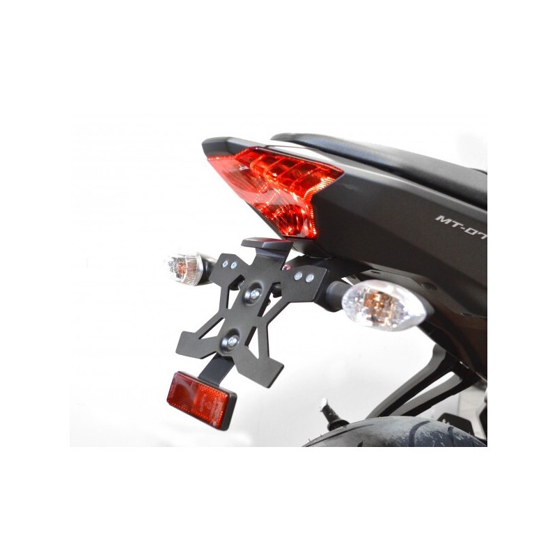 Support de plaque Yamaha MT-07 2014-2022 Top Block incliné avec LED