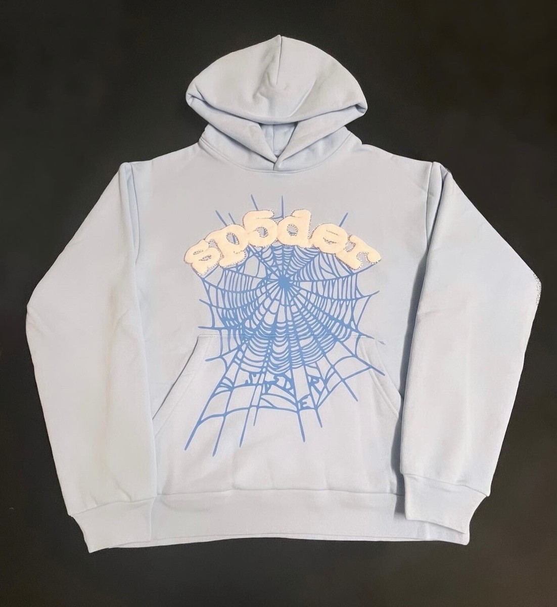 【正規品】sp5der Sky blue スパイダー 希少 Sky Blue sp5der web hoodie | Spider web Sky Blue hoodie
