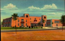 VINTAGE LINEN POSTCARD - ADMIN. BUILDING -UNIVERSITY OF NEW MEXICO BK38