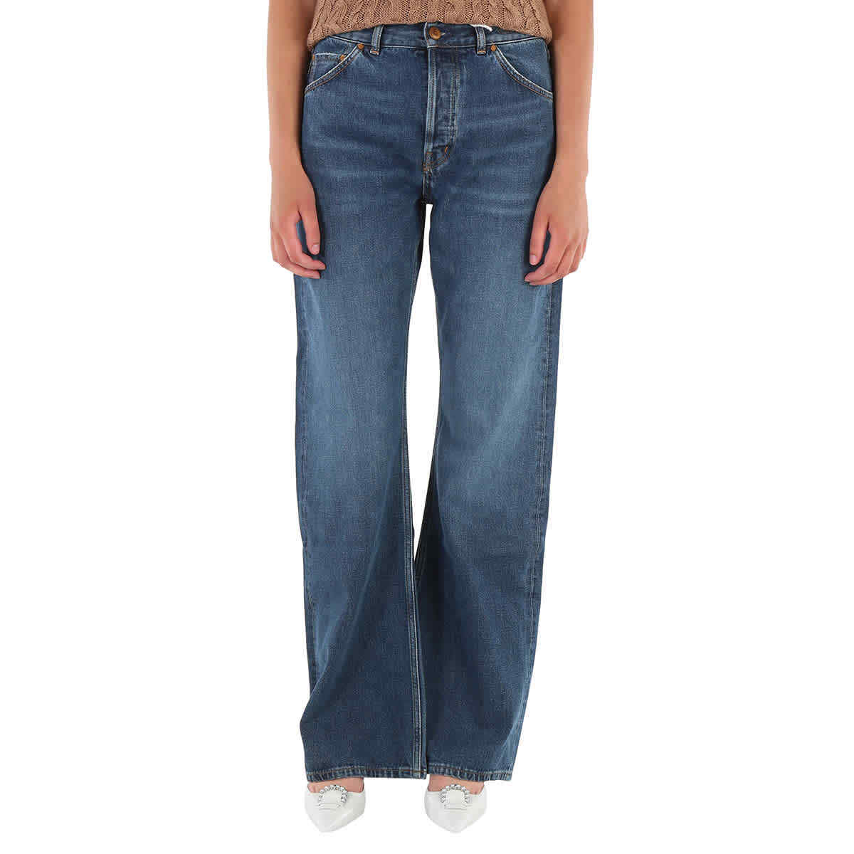 【関税＆送料込み】Chloe Ivory Flared Denim Trousers CHLOÉ | HIGH-RISE FLARE JEANS IN DENIM
