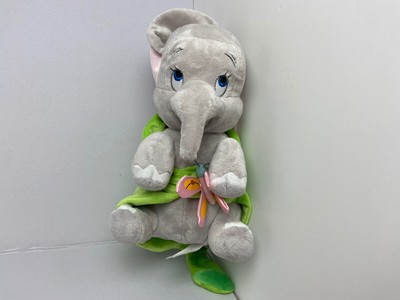 Disney Parks Baby Dumbo Plush with green leaf blanket And Butterfly | eBay