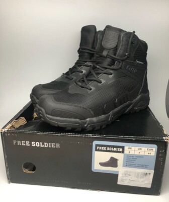 Free Soldier Mens Combat Black Military Boots Size 10.5 ACC0020 Waterproof BLACK Free Soldier Mens Combat Black Military Boots Size 10.5  main image 2