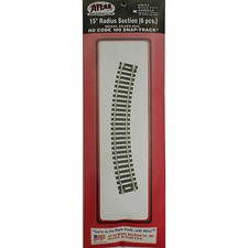 ATLAS HO C100 15" Radius Snap-Track (6 Pieces) Nickel Silver NEW #831