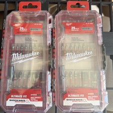 Lot Of 2- Milwaukee 48-32-4095 SHOCKWAVE Impact Driver Bit Set- 25 pcs NEW