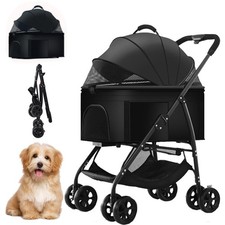 3-in-1 Pet Stroller,Foldable Cat Dog Strollers for Medium Dogs 20KG,Pet Trave...