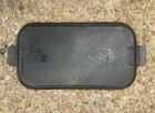 VINTAGE  WAGNER  (unmarked)  CAST IRON LONG GRIDDLE - 17" X 9.5"