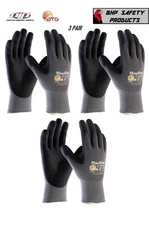3 PAIR Small 34-874 MaxiFlex Ultimate Micro Foam Nitrile Grip Coated WORK GLOVES