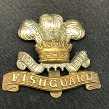 Pembroke Yeomanry Fishguard - Original WW2 British Army Cap Badge