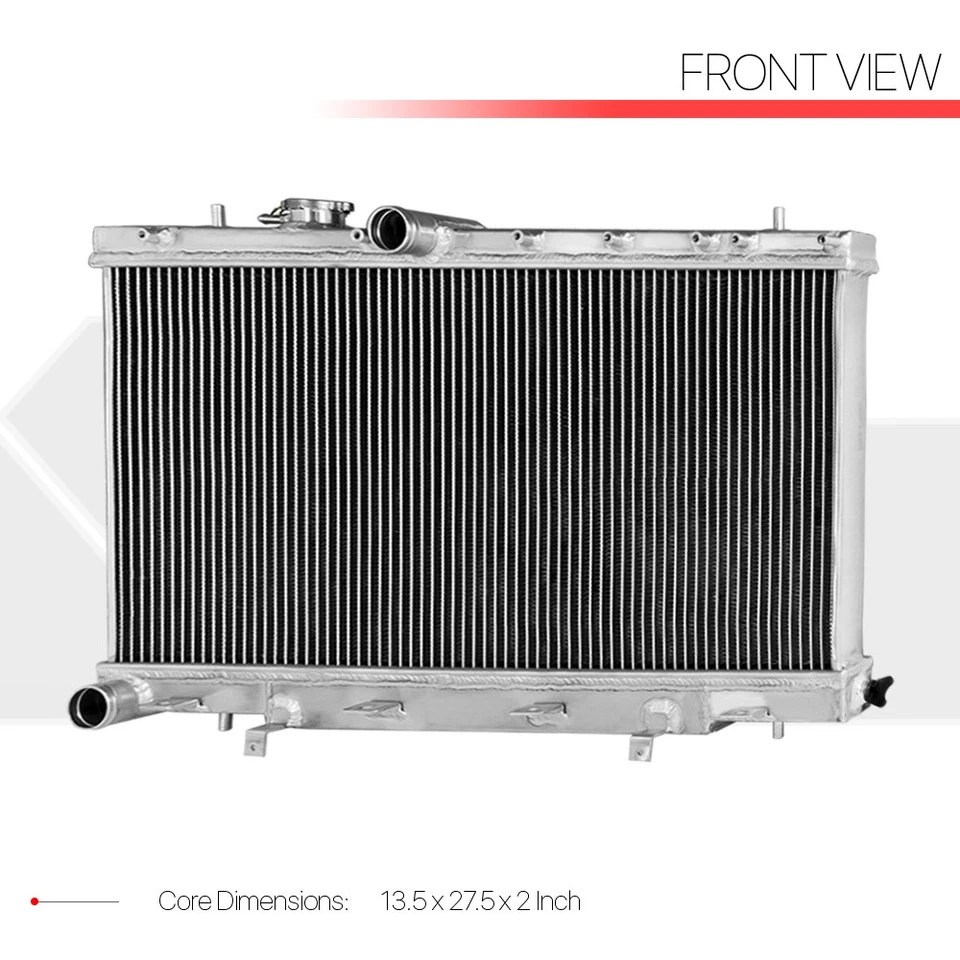 Radiador de rendimiento de núcleo de aluminio de 2 filas para 02-07 Subaru Impreza WRX/STi manual Foto 3 de 4