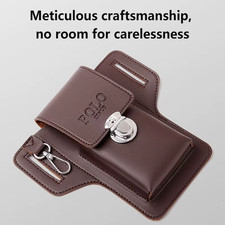 Men Cell Phone Belt Pack Bag Loop Waist Holster Pouch Case  Leather Wallet Cover