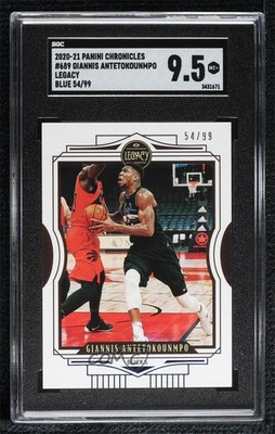 2020-21 Panini Chronicles Legacy Blue 54/99 Giannis Antetokounmpo #689 gp1